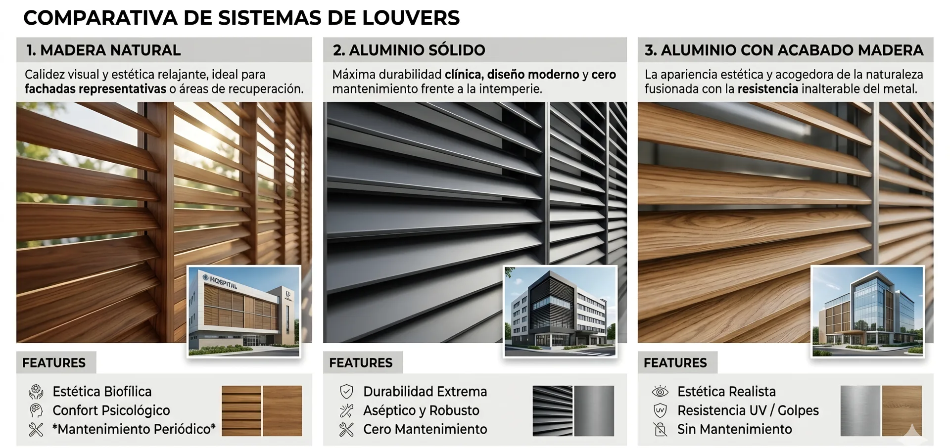Sistema de louvers para control solar bioclimático en fachada de edificio — BOMEL